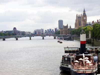 Themse Aussicht auf Westminster und Big Ben