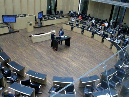 Der Plenarsaal des Deutschen Bundesrates.