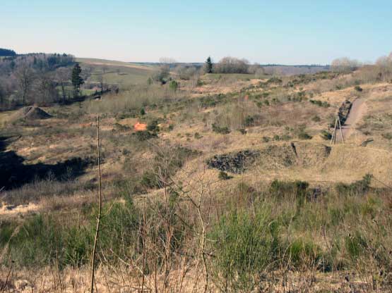 Blick von der Vogelschutzhütte auf den Vulkangarten